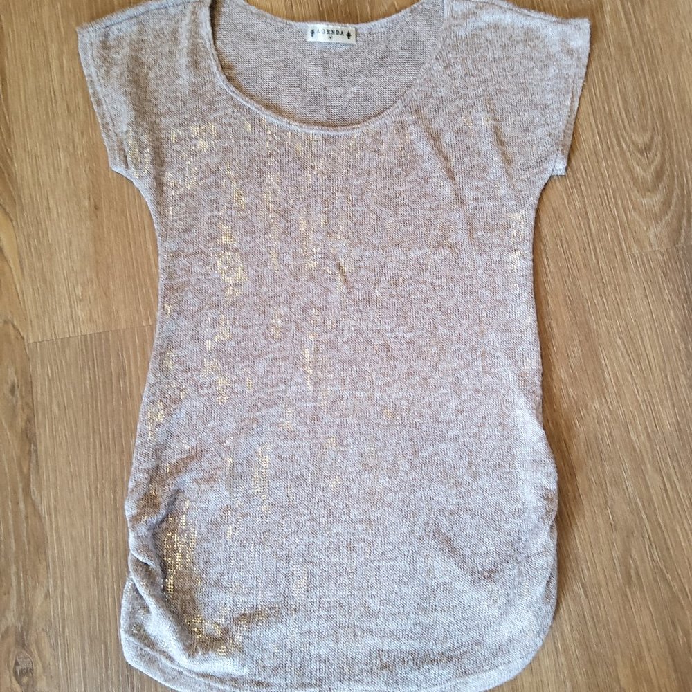 Beige glitter shirt